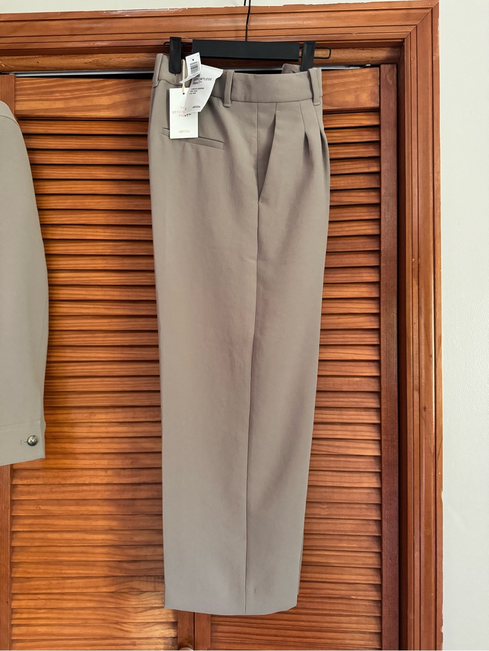 Aritzia Wilfred cropped high rise Wide-Leg Trousers in Nomad Taupe contest NWT - Picture 3 of 7